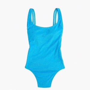 J. Crew scoopback one-piece swimsuit in terry